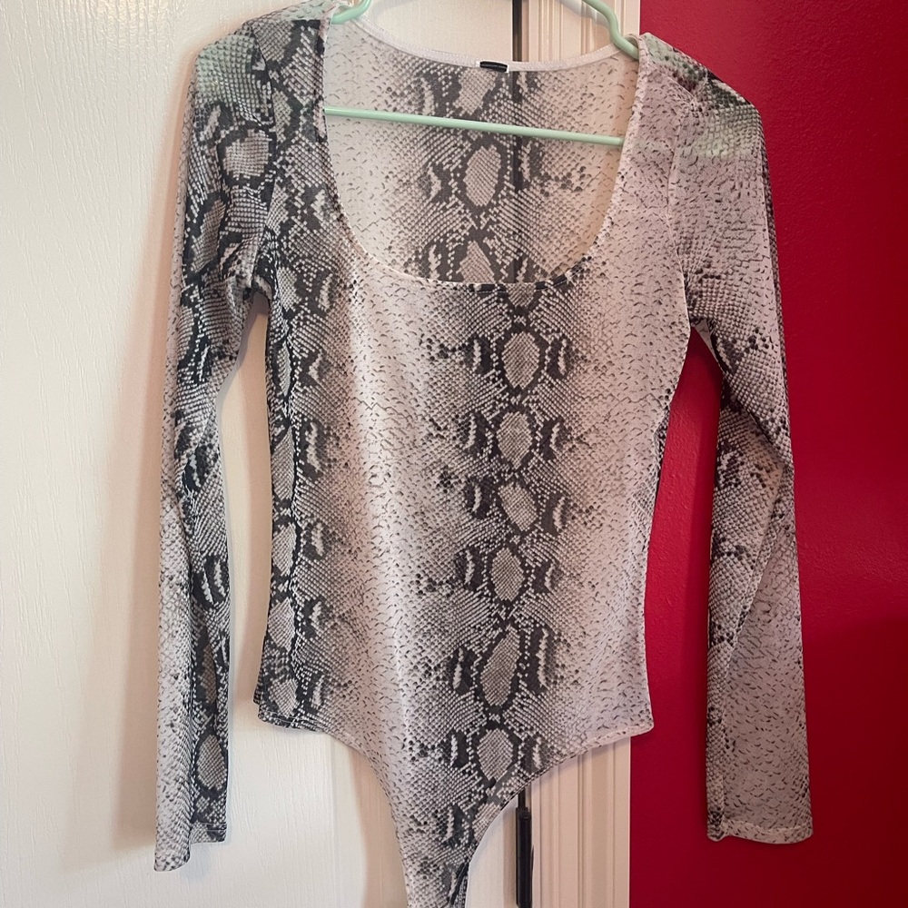 snakeskin body suit. worn once